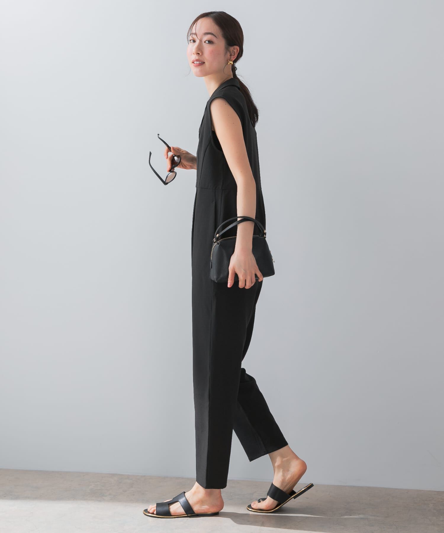 URBAN RESEARCH ROSSO「『UR TECH DRYLUXE』F by ROSSO　オープンカラーオールインワン」|スカート|