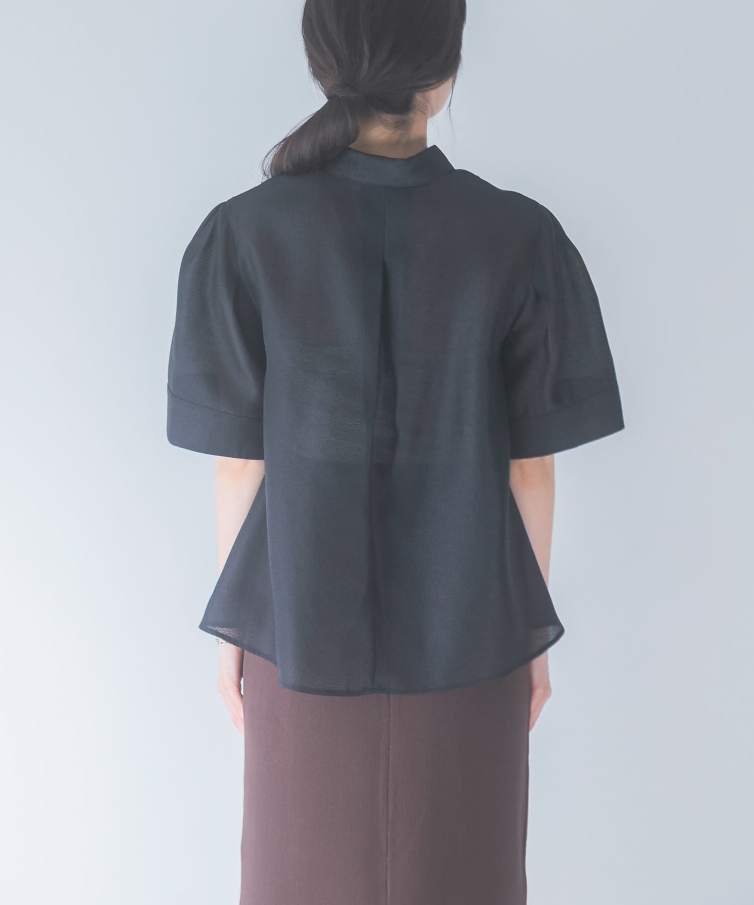 URBAN RESEARCH ROSSO「シアーオーガンジーフォルムシャツ」|シャツ・ブラウス|
