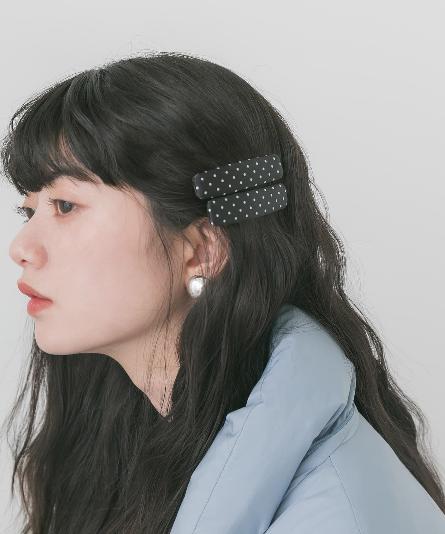 SMELLY「ドット2セットヘアピン」|その他|ブラック