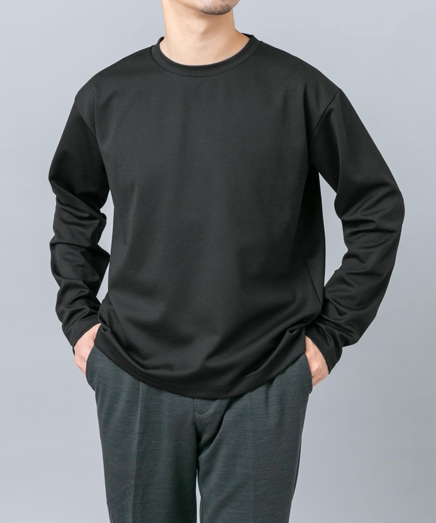 URBAN RESEARCH ROSSO「『セットアップ対応/防シワ』ウールジャージークルーネックTシャツ」|Tシャツ・カットソー|
