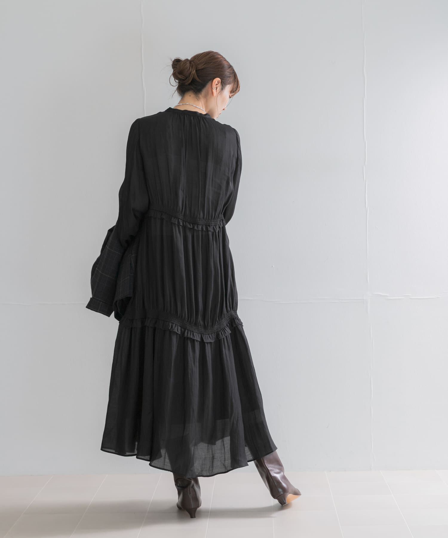 URBAN RESEARCH ROSSO「ボリュームギャザーロングワンピース」|その他|