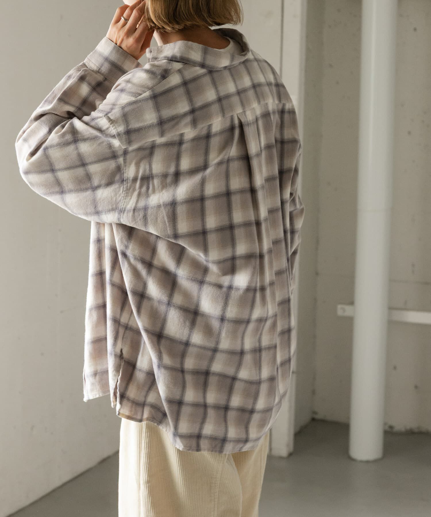 URBAN RESEARCH DOORS「FORK&SPOON　ネルチェックシャツ」|シャツ・ブラウス|