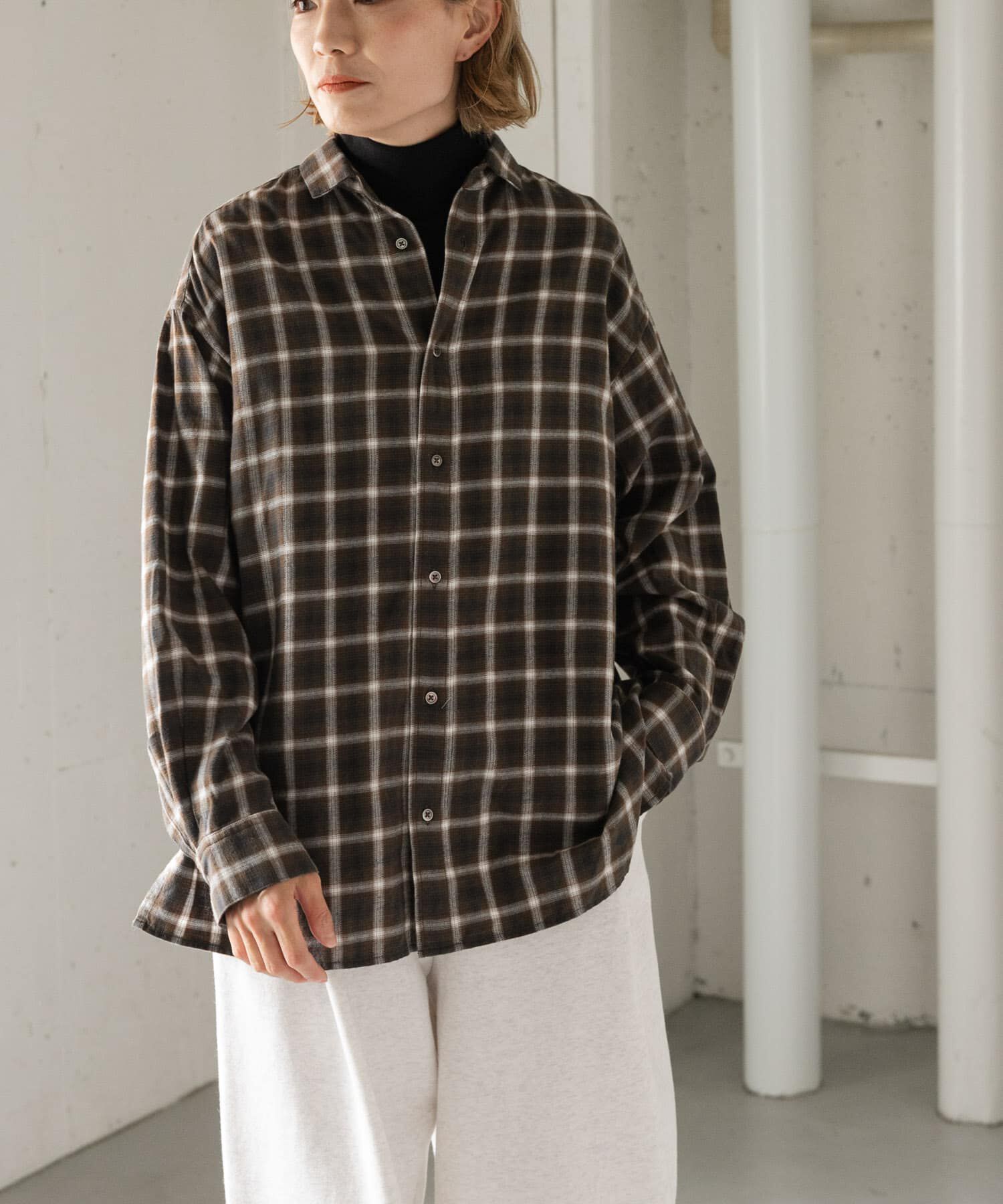 URBAN RESEARCH DOORS「FORK&SPOON　ネルチェックシャツ」|シャツ・ブラウス|