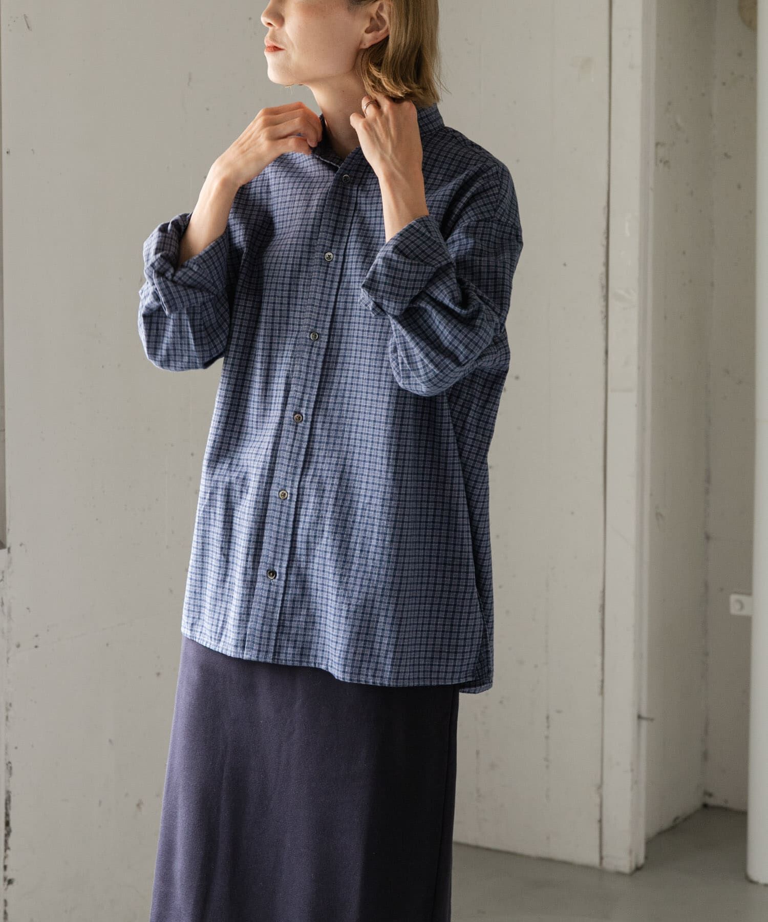URBAN RESEARCH DOORS「FORK&SPOON　ネルチェックシャツ」|シャツ・ブラウス|