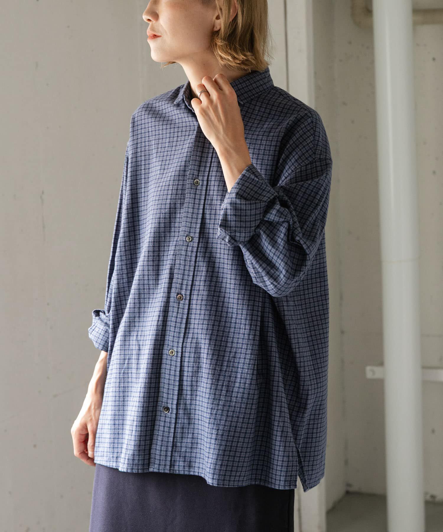 URBAN RESEARCH DOORS「FORK&SPOON　ネルチェックシャツ」|シャツ・ブラウス|