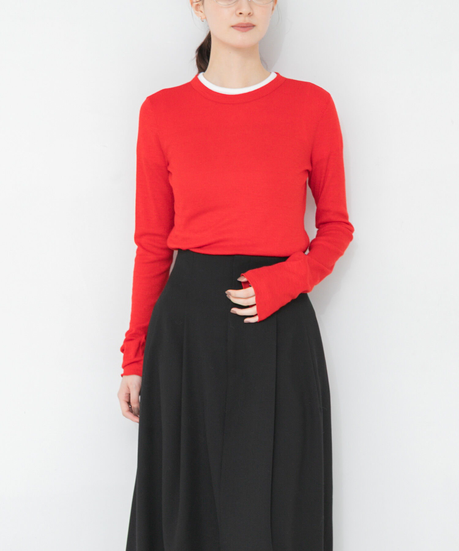 URBAN RESEARCH「W100クルーネックカットソー」|Tシャツ・カットソー|レッド