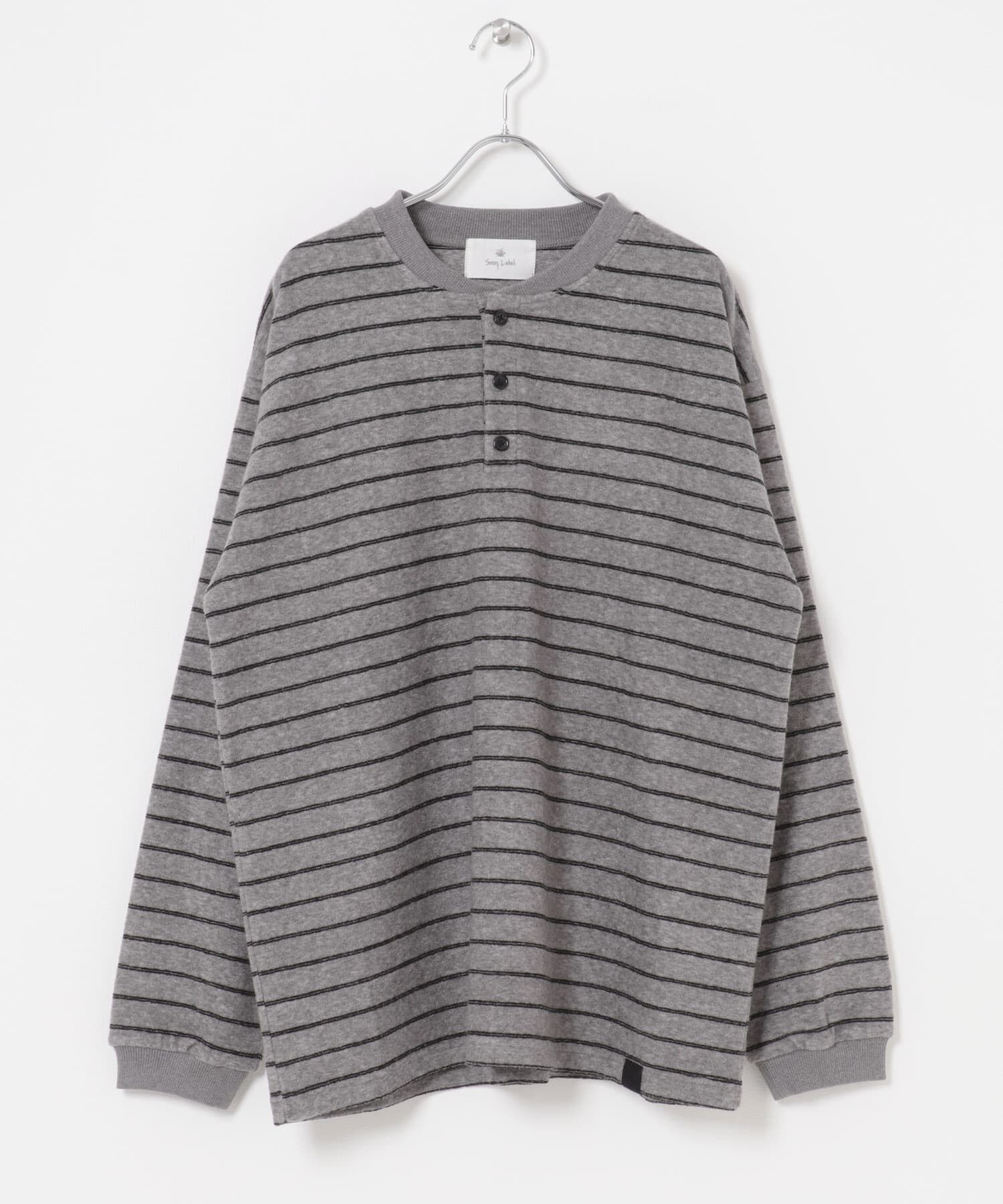 Sonny Label 「パイルボーダーヘンリーネックプルオーバー」|Tシャツ・カットソー|