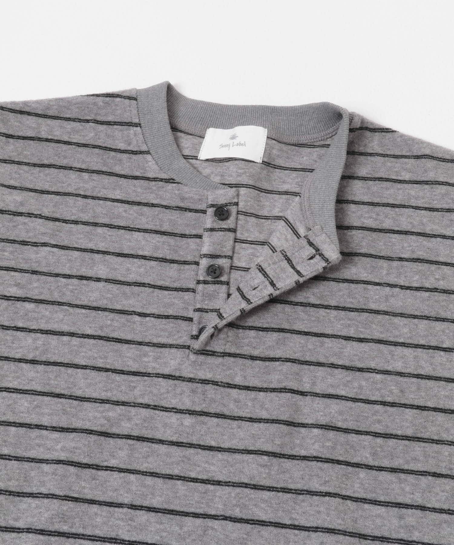 Sonny Label 「パイルボーダーヘンリーネックプルオーバー」|Tシャツ・カットソー|