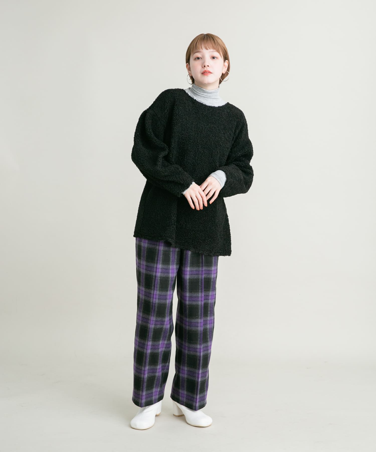  「オンブレチェックWIDEパンツ」|その他|
