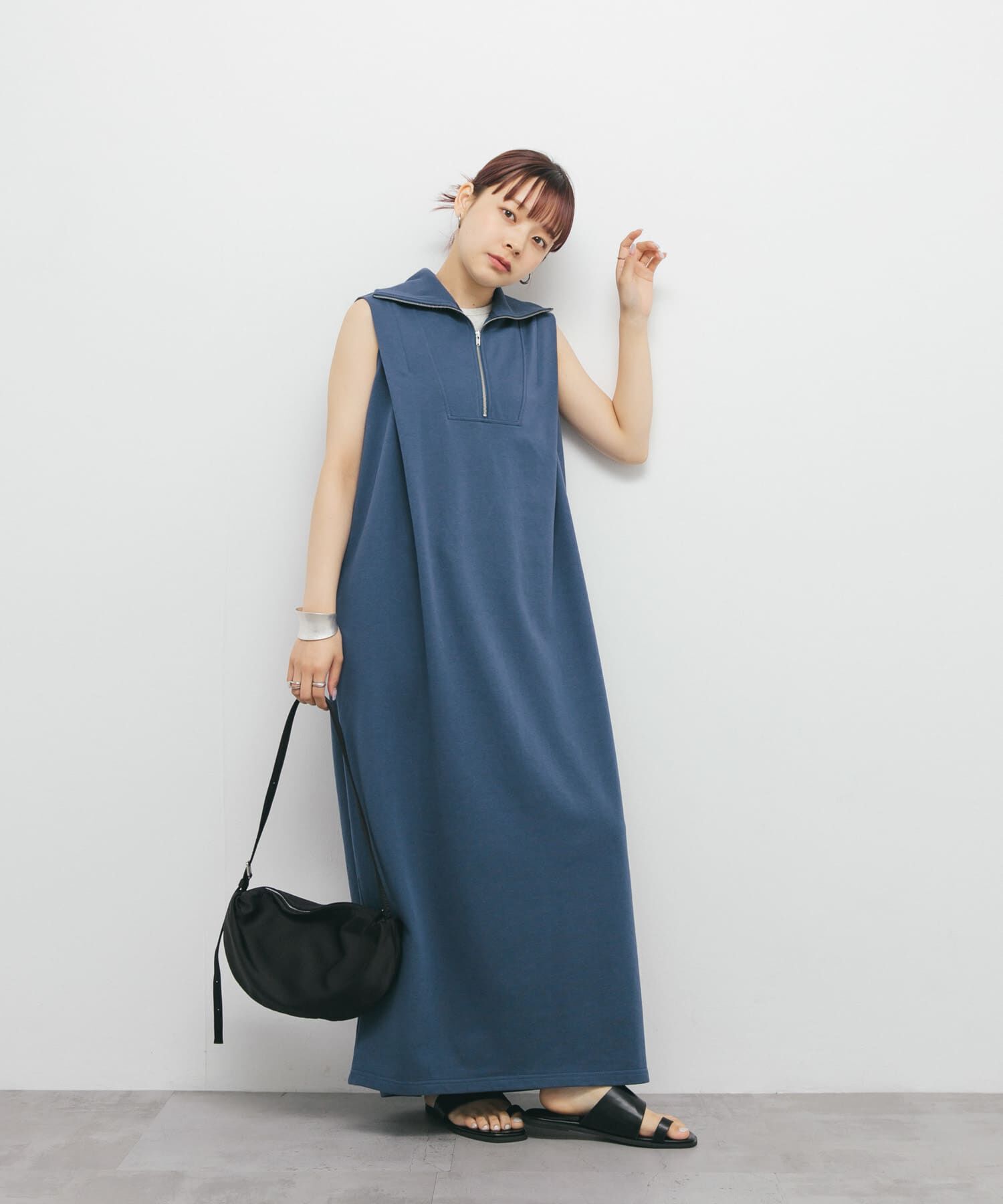  「ハーフZIPカットワンピース」|ワンピース|