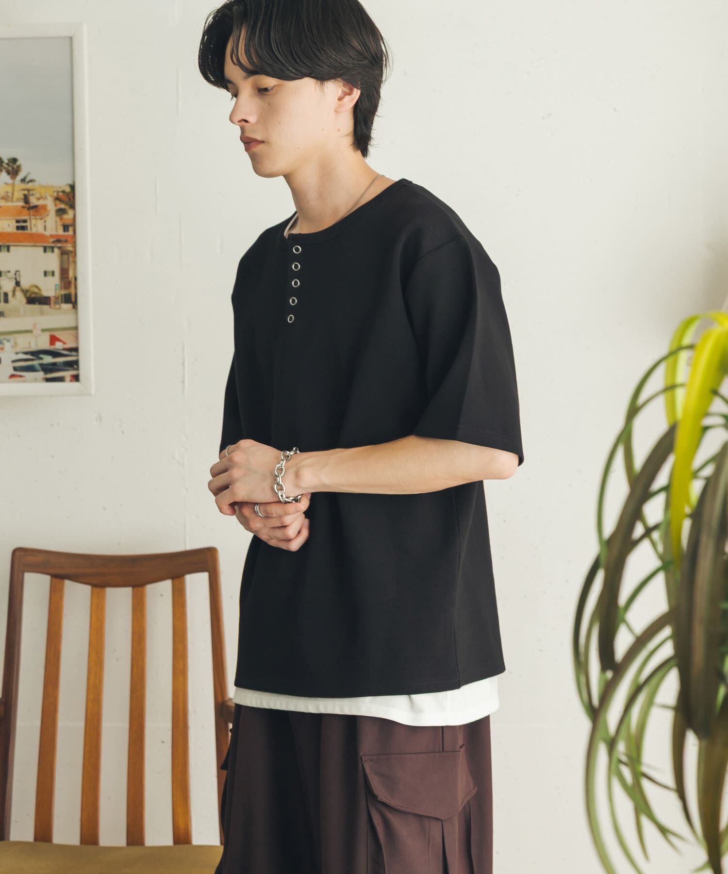 SENSE OF PLACE by URBAN RESEARCH「アソートヘンリーネックショートスリーブTシャツ」|Tシャツ・カットソー|