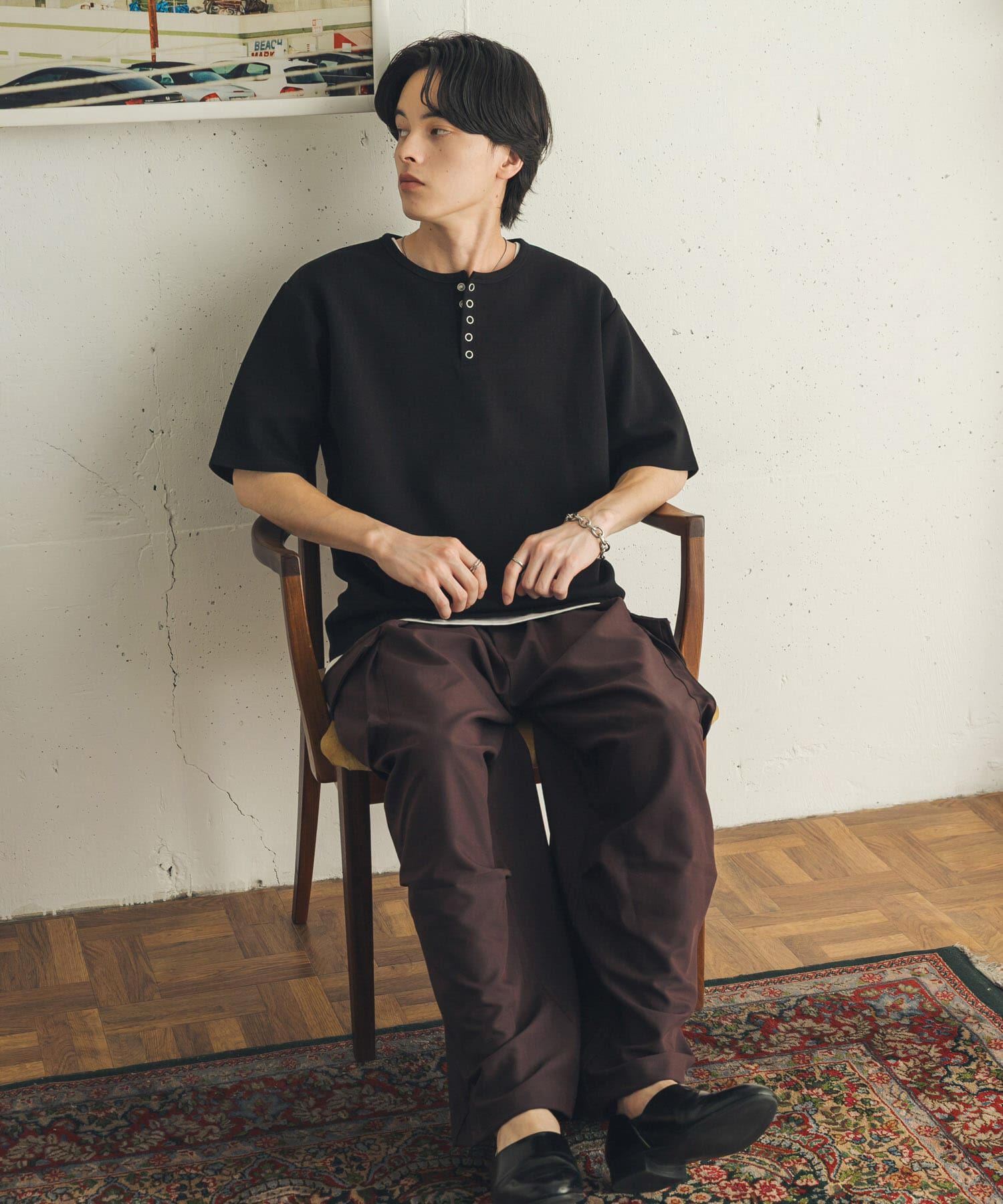 SENSE OF PLACE by URBAN RESEARCH「アソートヘンリーネックショートスリーブTシャツ」|Tシャツ・カットソー|