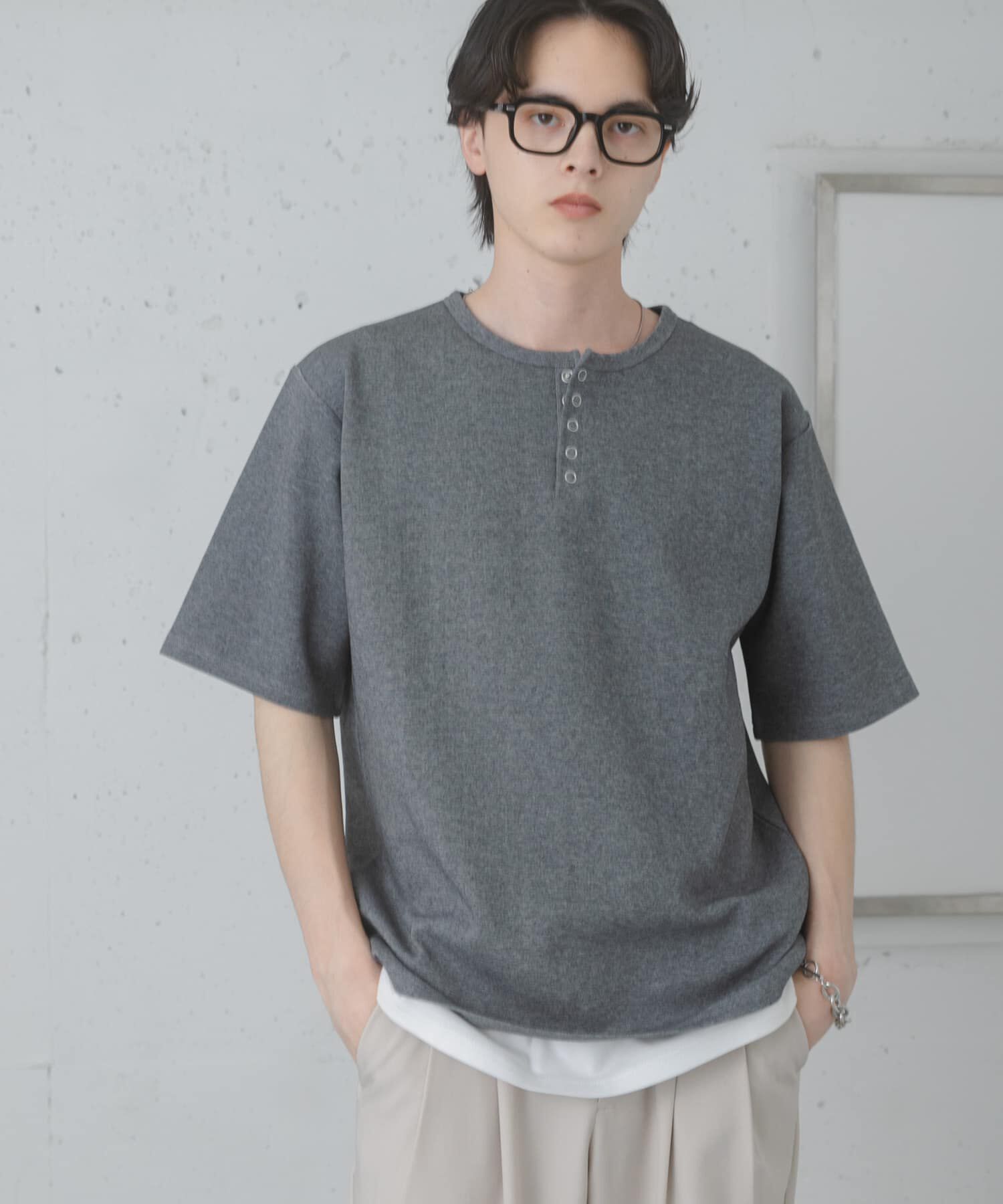 SENSE OF PLACE by URBAN RESEARCH「アソートヘンリーネックショートスリーブTシャツ」|Tシャツ・カットソー|