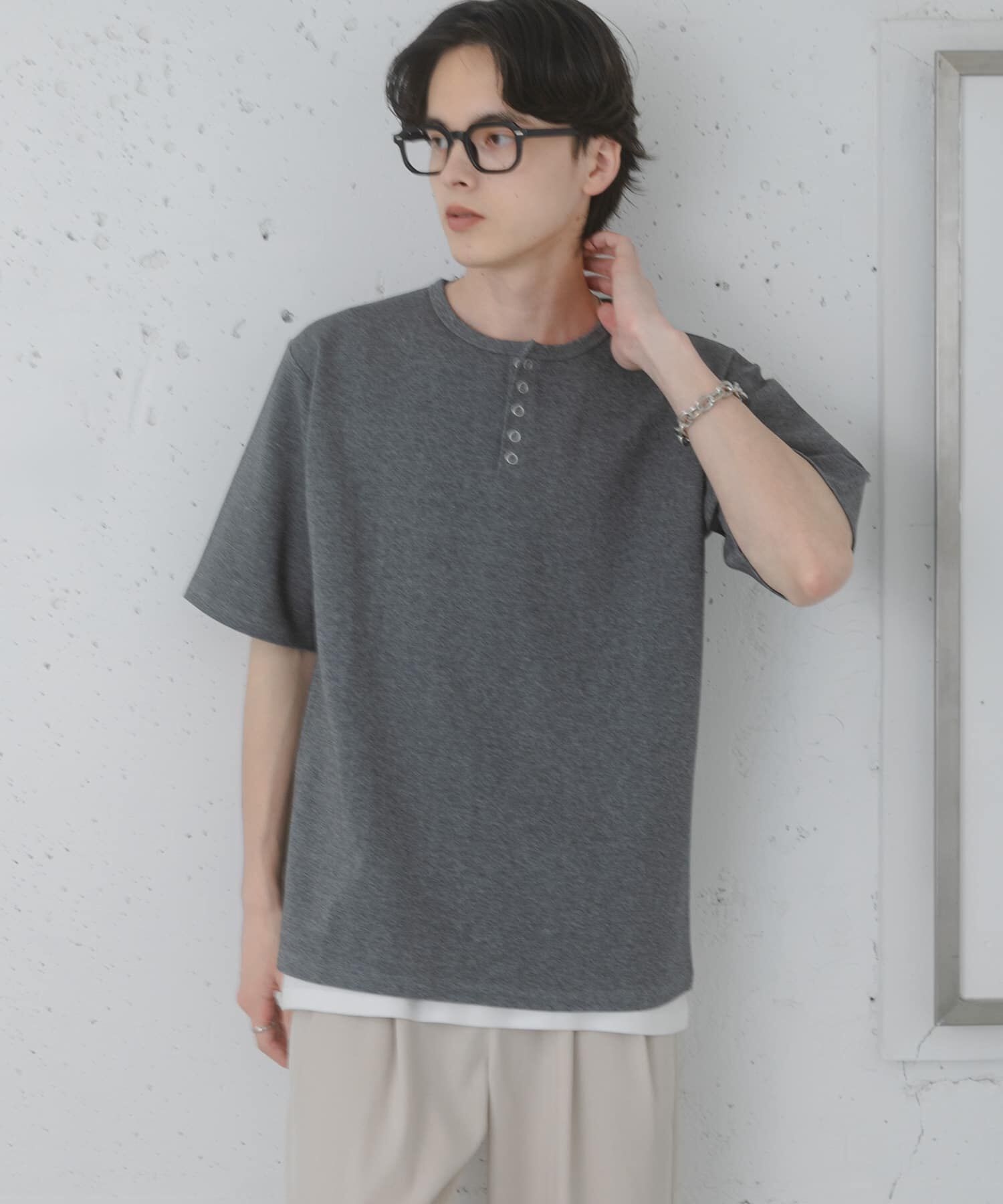 SENSE OF PLACE by URBAN RESEARCH「アソートヘンリーネックショートスリーブTシャツ」|Tシャツ・カットソー|