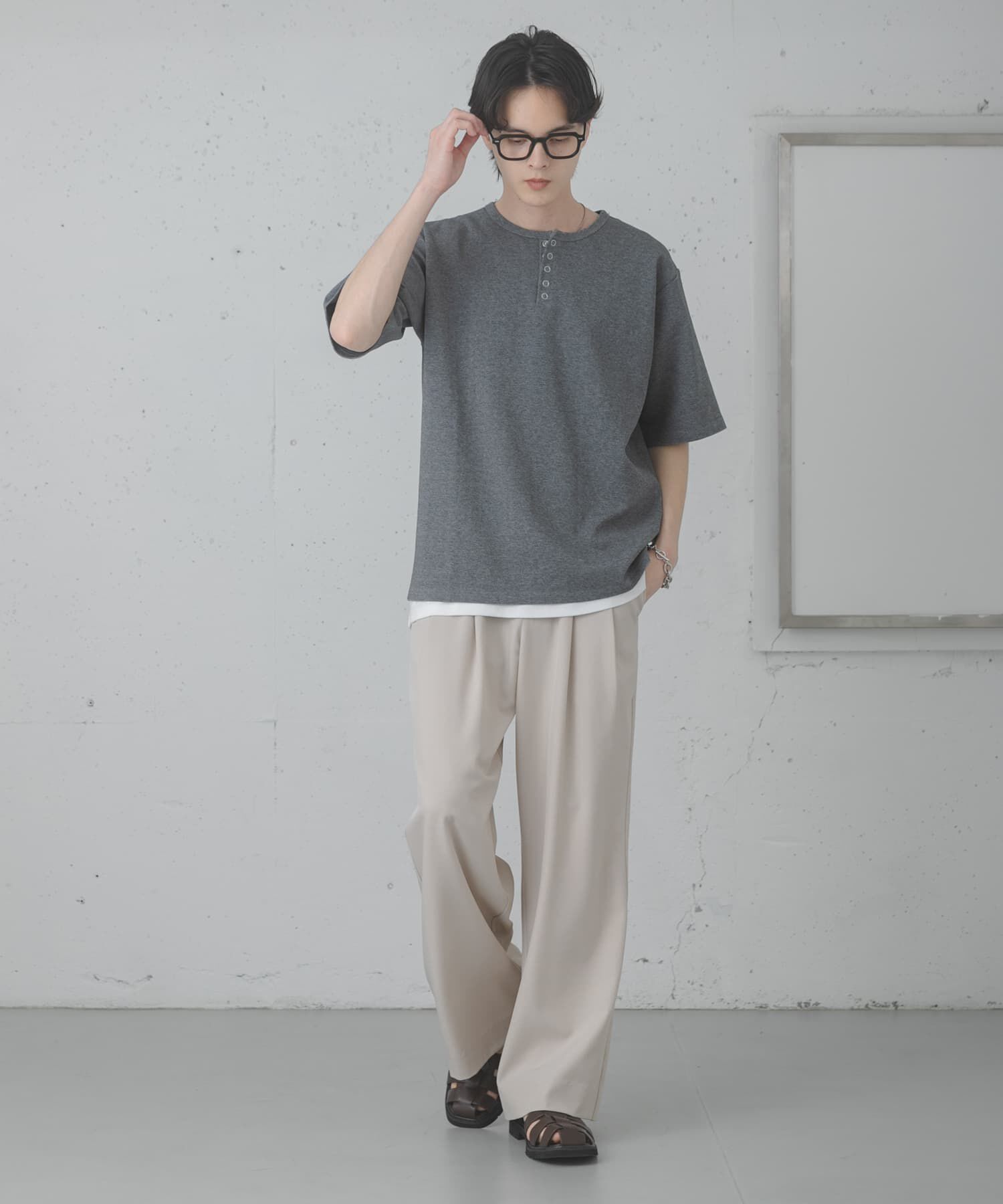 SENSE OF PLACE by URBAN RESEARCH「アソートヘンリーネックショートスリーブTシャツ」|Tシャツ・カットソー|