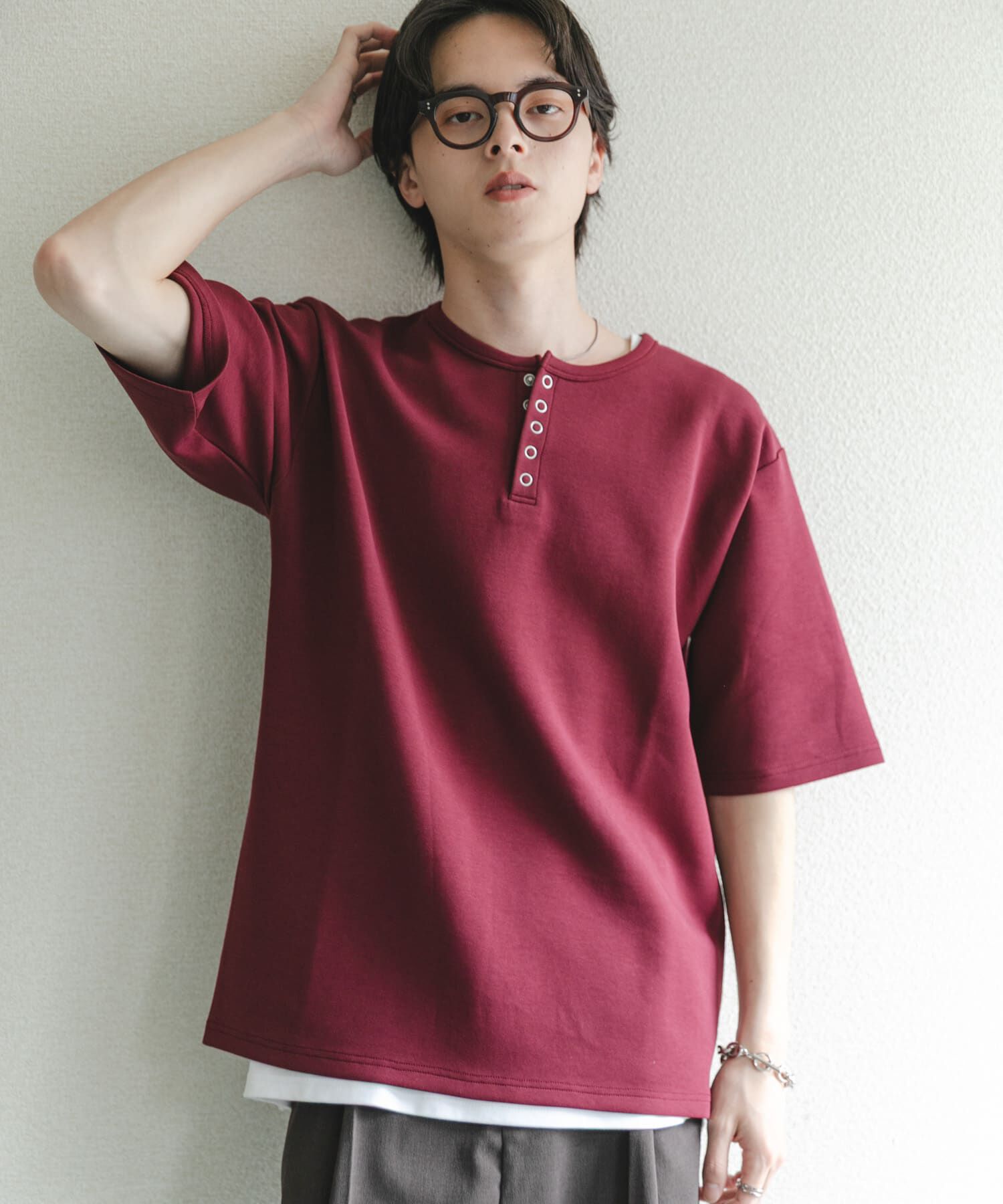 SENSE OF PLACE by URBAN RESEARCH「アソートヘンリーネックショートスリーブTシャツ」|Tシャツ・カットソー|