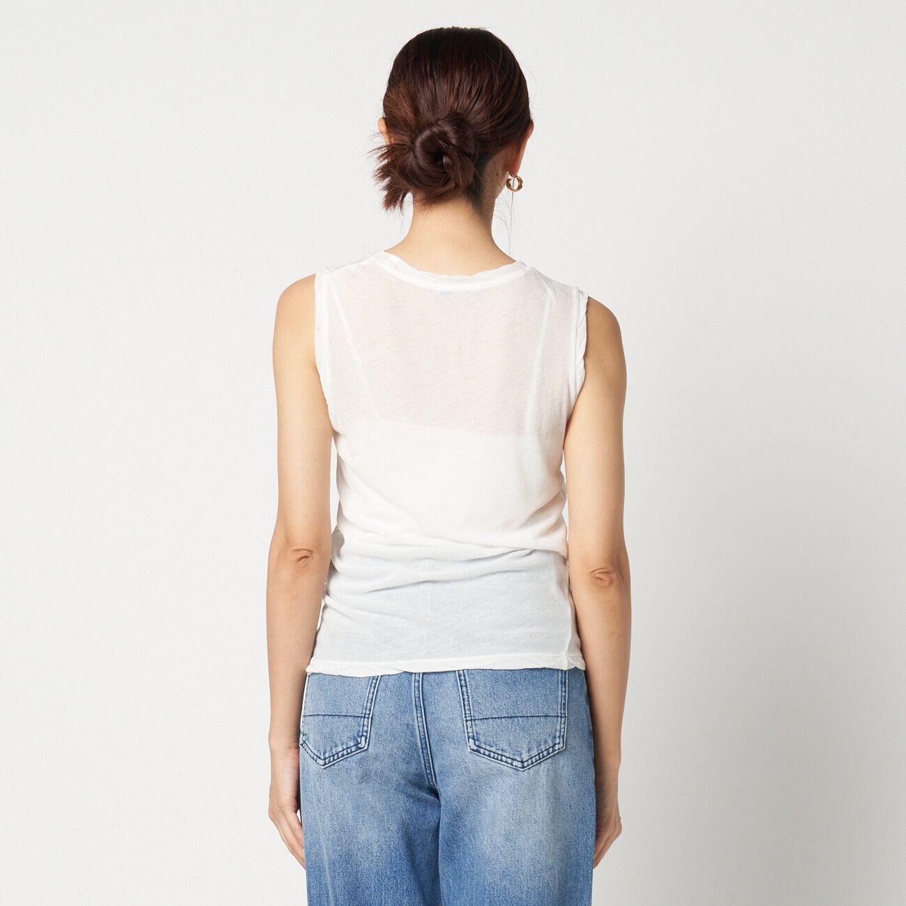 HELIOPOLE「HELIOPOLE SHEER COTTON SLEEVELESS TEE」|Tシャツ・カットソー|