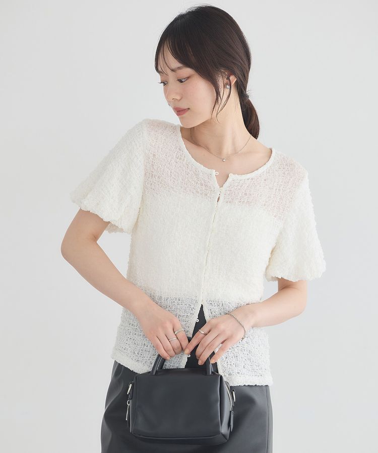 earth music&ecology「カットシャーリングバルーンスリーブプルオーバー」|Tシャツ・カットソー|
