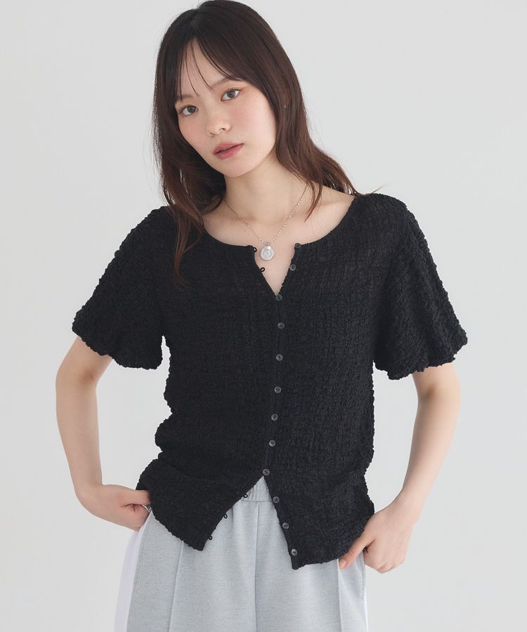 earth music&ecology「カットシャーリングバルーンスリーブプルオーバー」|Tシャツ・カットソー|