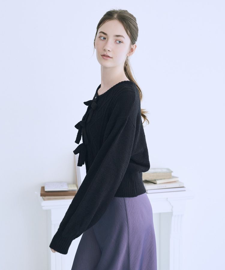 Maison de FLEUR Petite Robe「ケーブルニットカーディガン」|カーディガン|