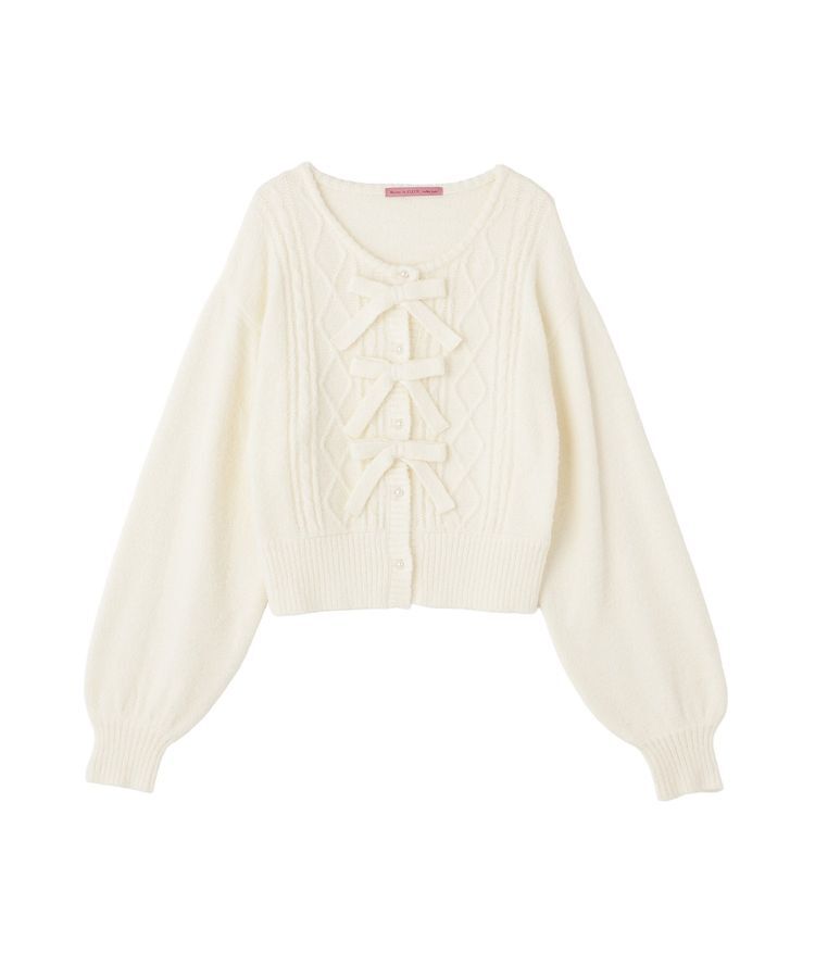Maison de FLEUR Petite Robe「ケーブルニットカーディガン」|カーディガン|