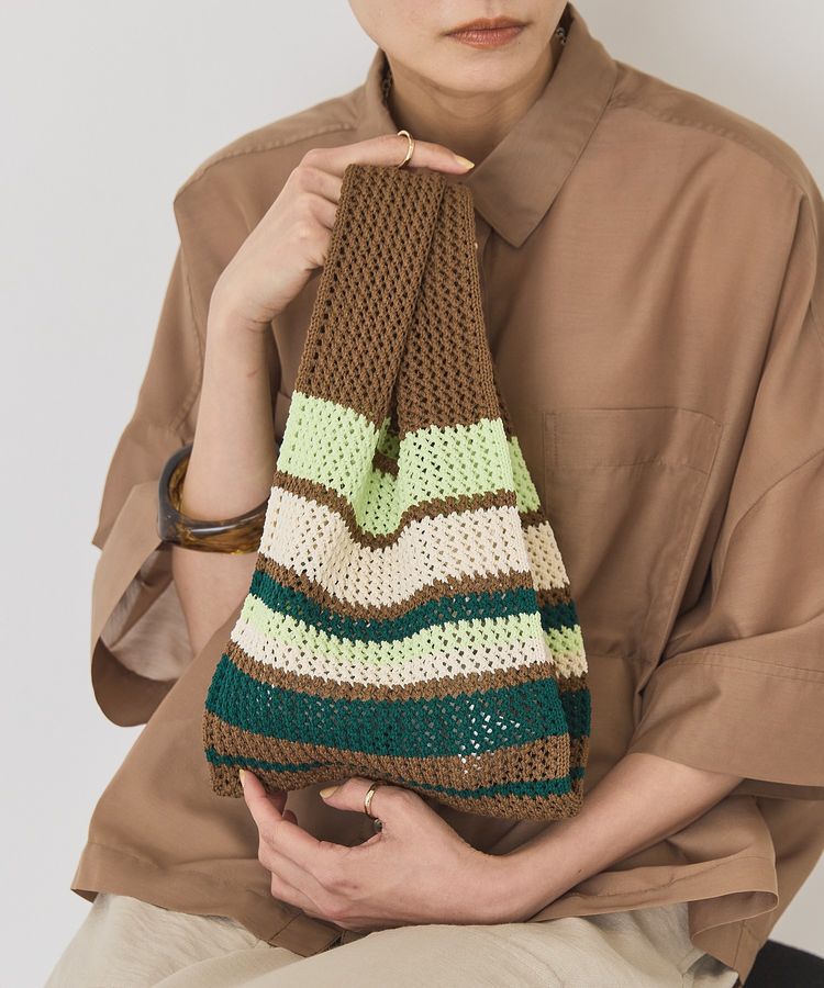 AMERICAN HOLIC「マルチボーダーニットバッグ」|その他|Brown