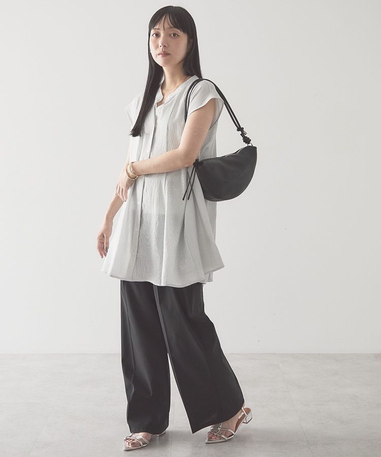 AMERICAN HOLIC「【接触冷感】フレンチスリーブフレアスキッパーブラウス」|シャツ・ブラウス|