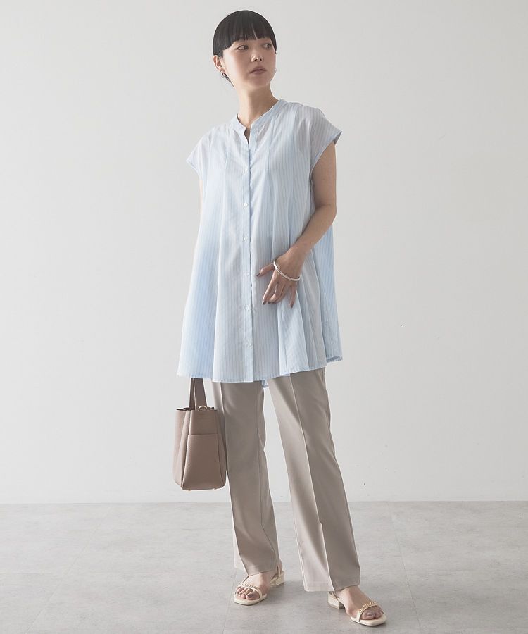 AMERICAN HOLIC「【接触冷感】フレンチスリーブフレアスキッパーブラウス」|シャツ・ブラウス|