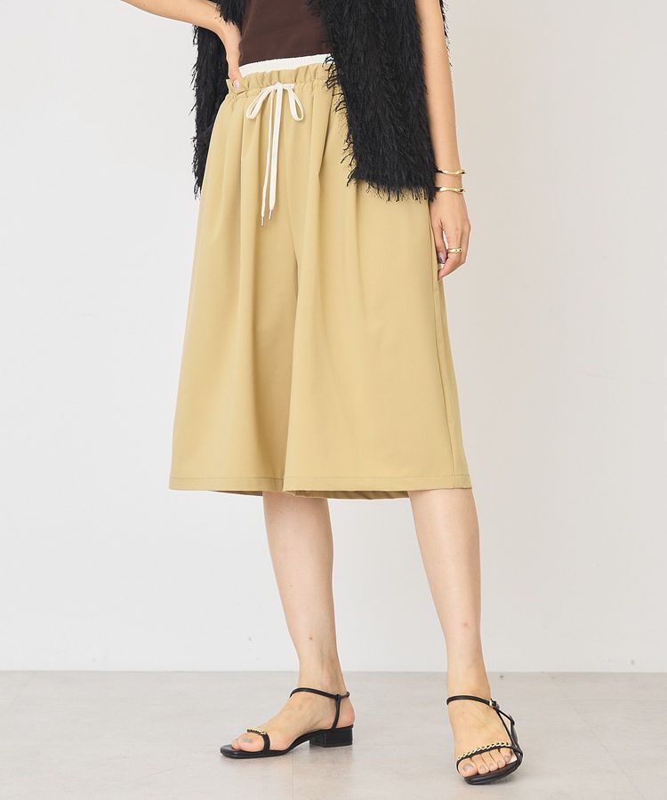 AMERICAN HOLIC「Wウエストキュロットパンツ」|その他|Beige