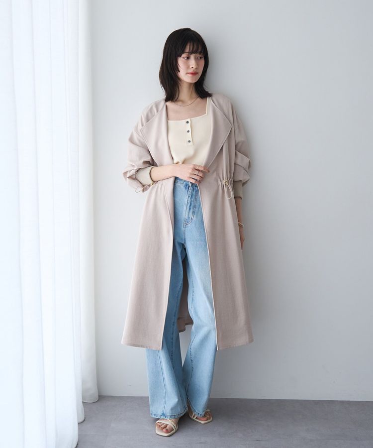 YECCA VECCA「ORGABITS切替ストレートデニム」|デニム|