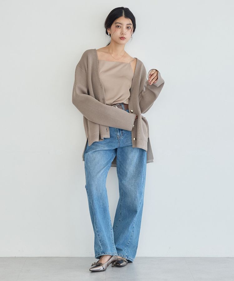 YECCA VECCA「ORGABITS切替ストレートデニム」|デニム|