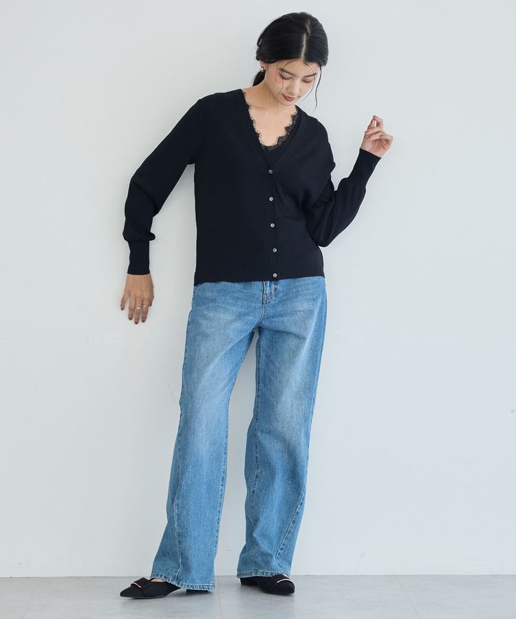 YECCA VECCA「ORGABITS切替ストレートデニム」|デニム|
