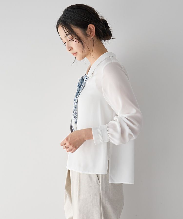 YECCA VECCA「スカーフ付きブラウス」|シャツ・ブラウス|