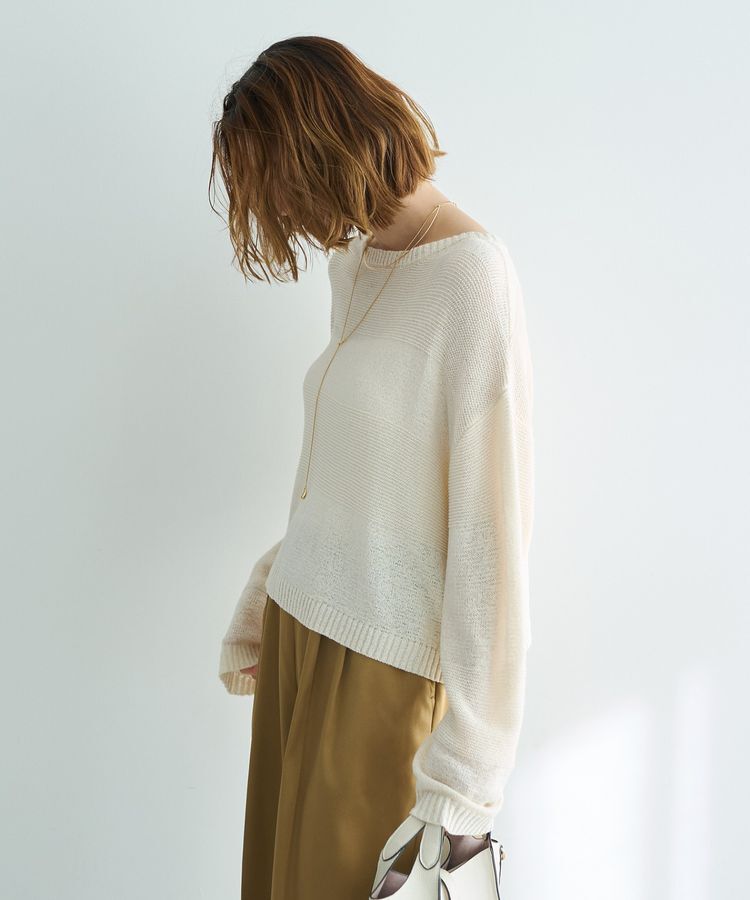 YECCA VECCA「テープヤーンルーズニットプルオーバー」|ニット・セーター|