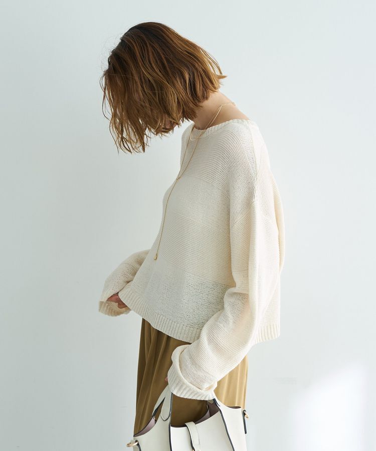 YECCA VECCA「テープヤーンルーズニットプルオーバー」|ニット・セーター|