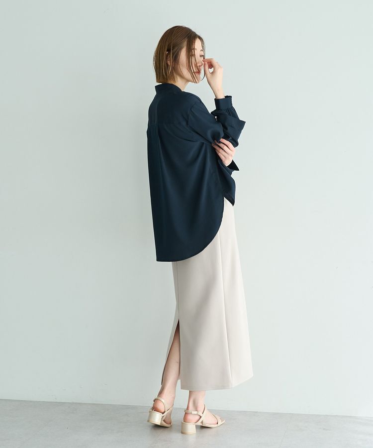 YECCA VECCA「2way裾アレンジパール釦ブラウス」|シャツ・ブラウス|