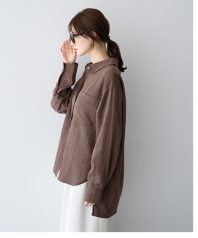 YECCA VECCA「ピーチ起毛シャツ」|シャツ・ブラウス|