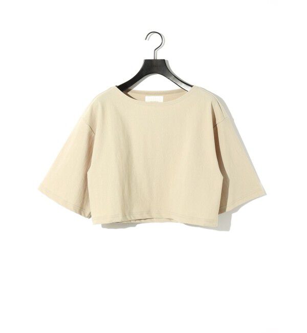 MIDIUMISOLID「MIDIUMISOLID for Ladies リブショートプルオーバー」|Tシャツ・カットソー|ライトベージュ