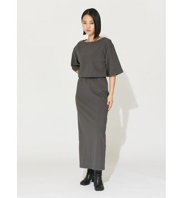 MIDIUMISOLID「MIDIUMISOLID for Ladies リブショートプルオーバー」|Tシャツ・カットソー|