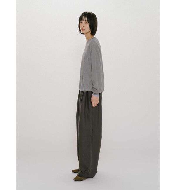 MIDIUMISOLID「MIDIUMISOLID for Ladies シアーレイヤードクルーネックプルオーバー」|Tシャツ・カットソー|