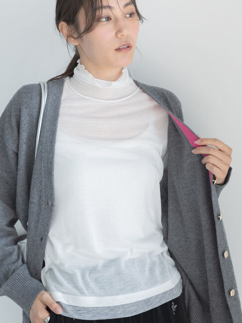 Te chichi「配色レイヤードハイネックプルオーバー」|Tシャツ・カットソー|