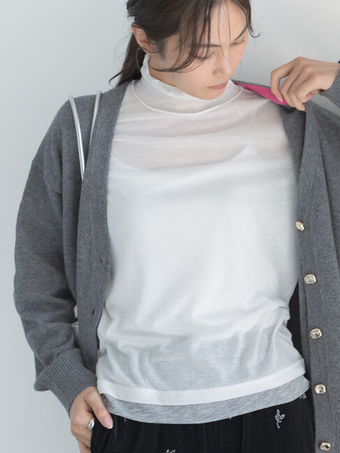Te chichi「配色レイヤードハイネックプルオーバー」|Tシャツ・カットソー|