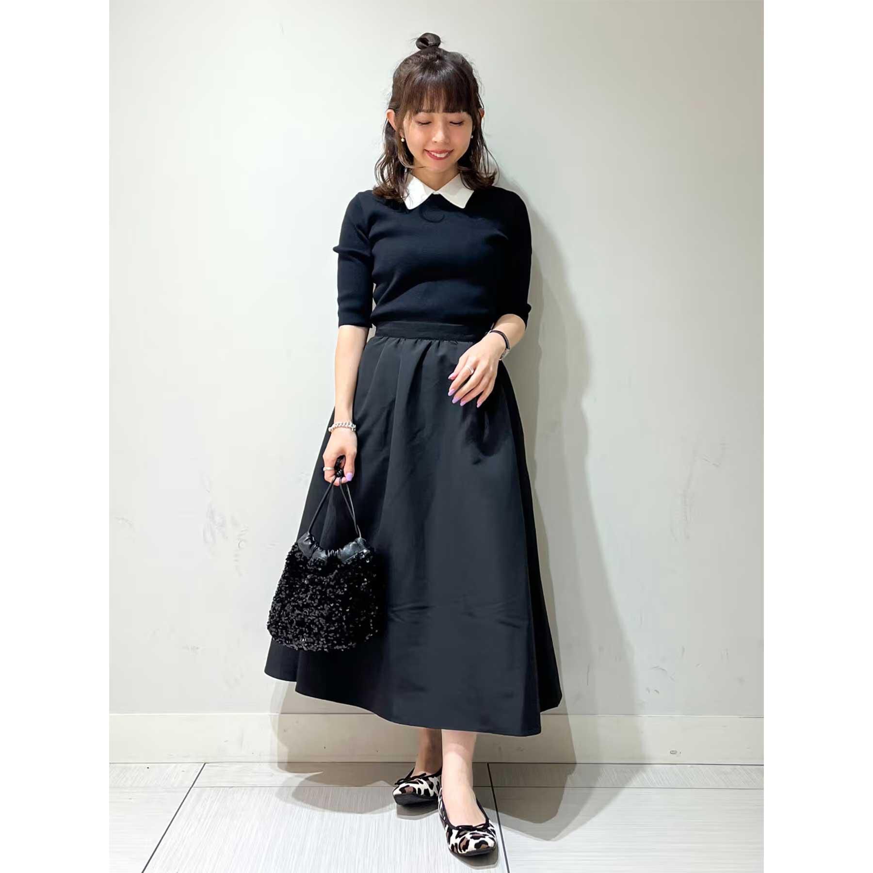 DRESSTERIOR「バイカラーニットコンビワンピース」|ワンピース|