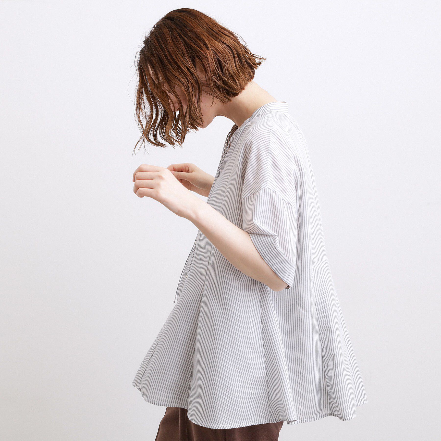 grove「【洗濯機OK】さらっと軽やか、フレアシャツ」|シャツ・ブラウス|