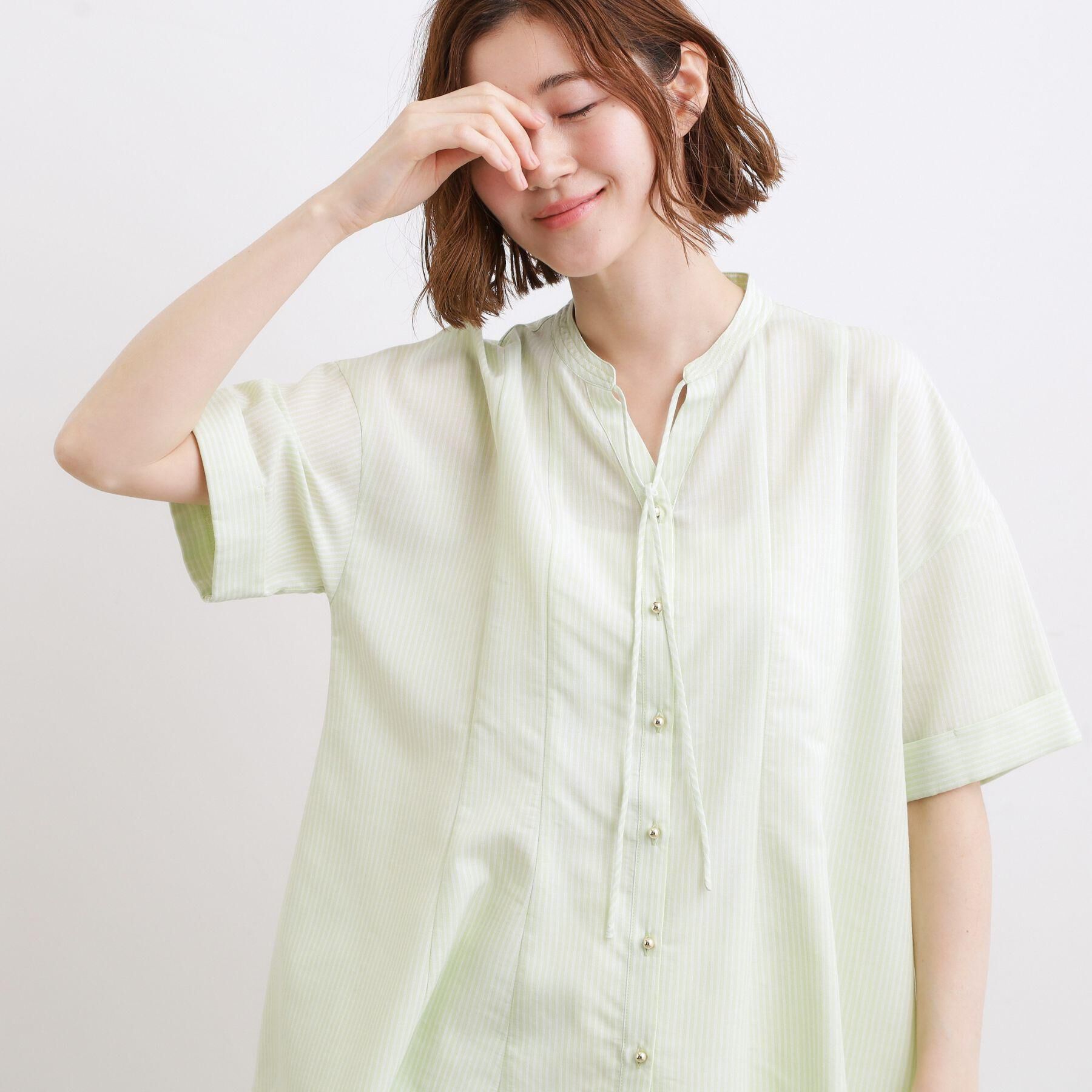 grove「【洗濯機OK】さらっと軽やか、フレアシャツ」|シャツ・ブラウス|