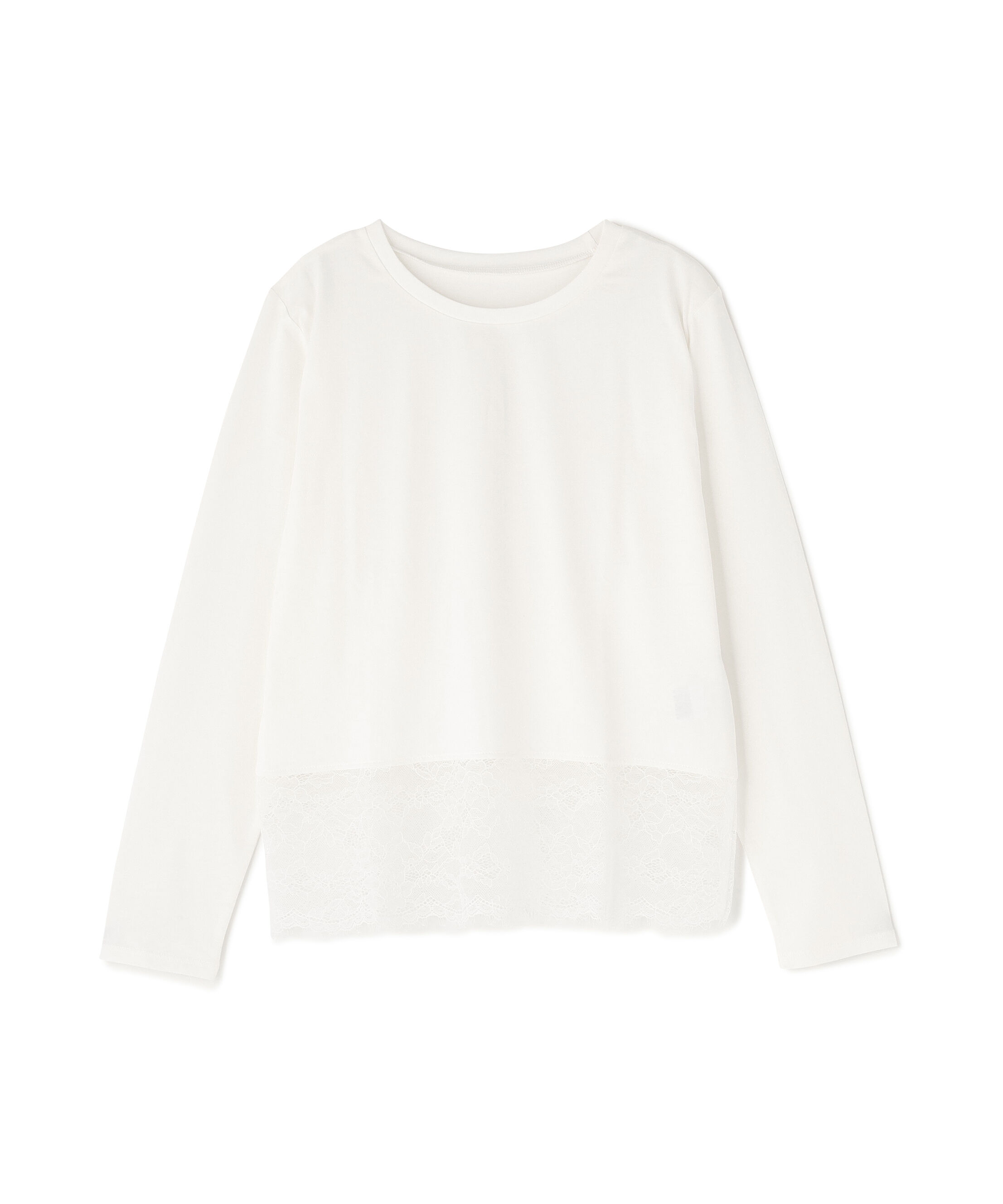  「レースドッキングカットソー」|Tシャツ・カットソー|