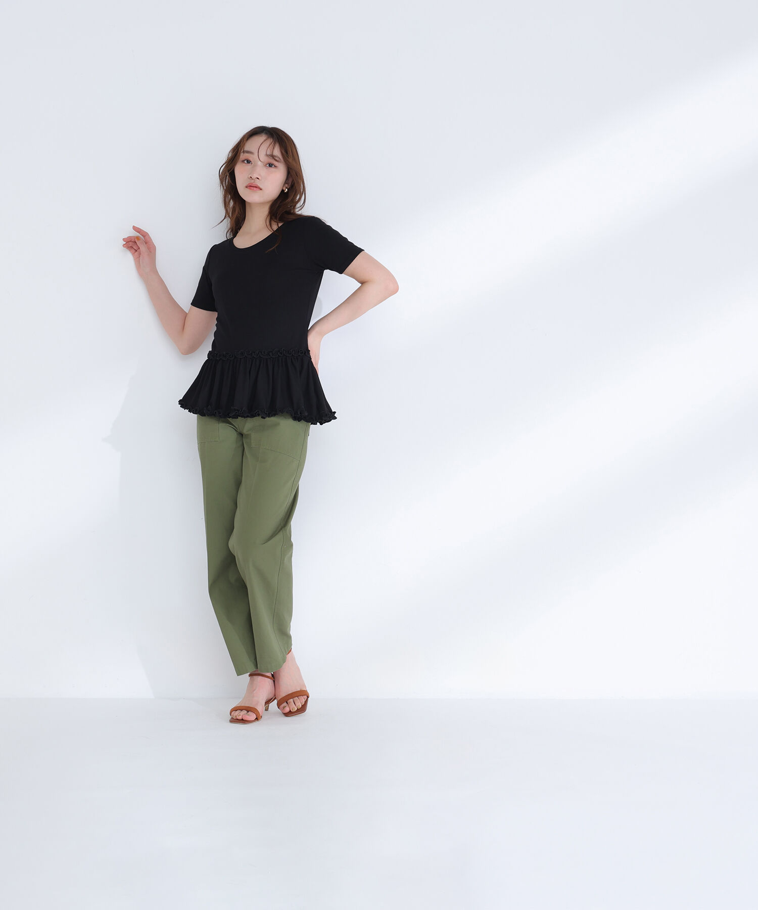  「ヘムフリルカットソー」|Tシャツ・カットソー|
