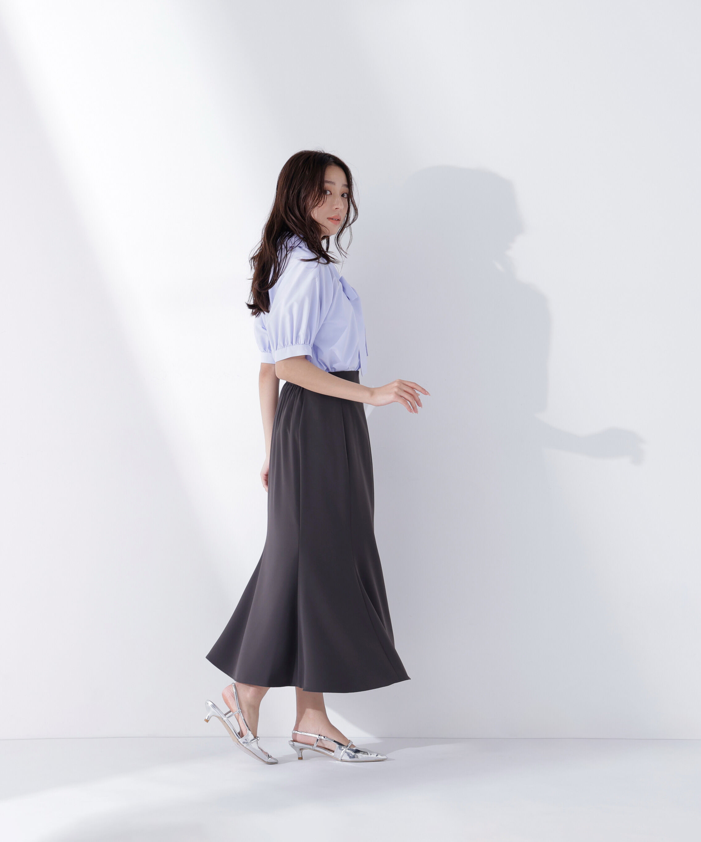  「＜Oggi.jp掲載＞スキッパーリボンタイブラウス半袖」|シャツ・ブラウス|