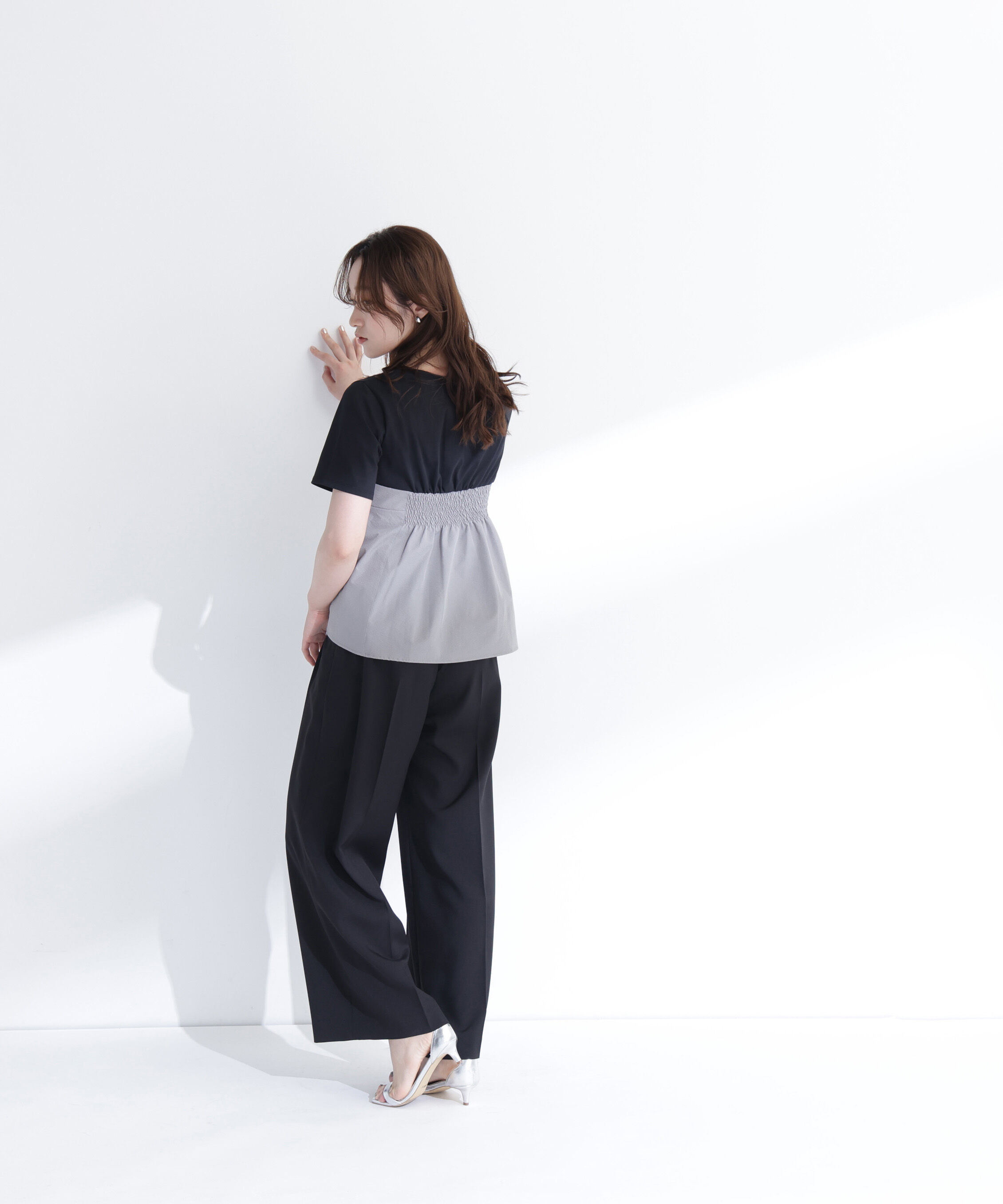  「ペプラムビスチェドッキングカットソー」|Tシャツ・カットソー|
