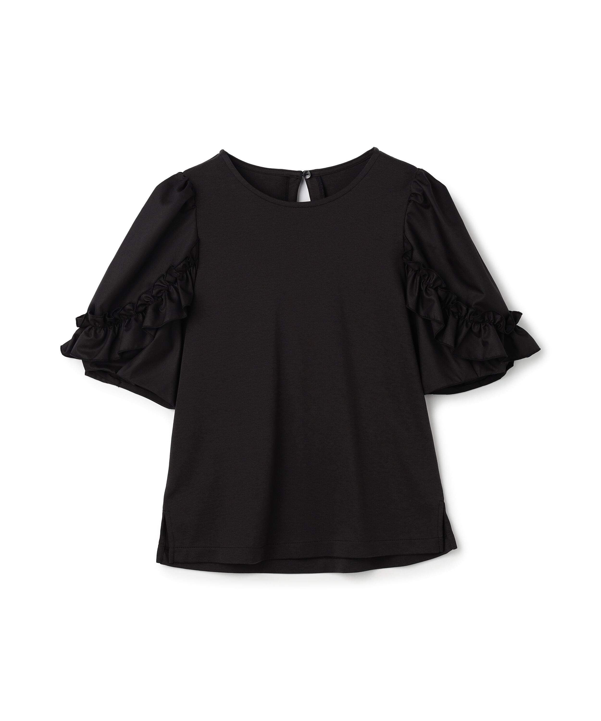  「フリルスリーブドッキングカットソー」|Tシャツ・カットソー|